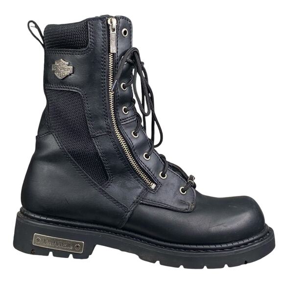 Harley Davidson Other - Harley Davidson Mens Paraspinna Black Leather Moto Biker Boot Size US 10